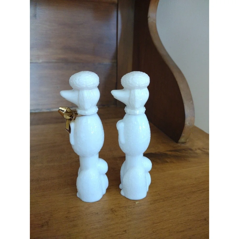 Set Of Vintage AVON Bon Bon Poodle Decanter Cologne Some Product Left In Bottle